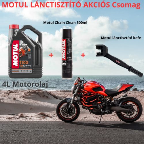 MOTUL 7100 4T 10W-40 4l + LÁNCTISZTÍTÓ AKCIÓS CSOMAG