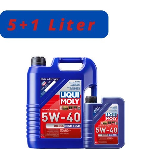 Liqui Moly Diesel High Tech 5W-40 motorolaj 5L + 1L Akciós csomag
