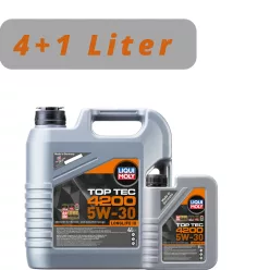   Liqui Moly Top Tec 4200 5W-30 motorolaj 4L + 1L Akciós csomag