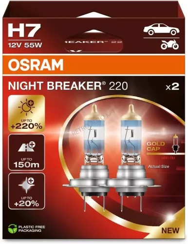 OSRAM 12V 55W H7 NIGHT BREAKER 220 (64210NB220-2HB)