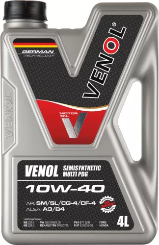 VENOL SEMISYN. MULTI PDG 10W40 4L