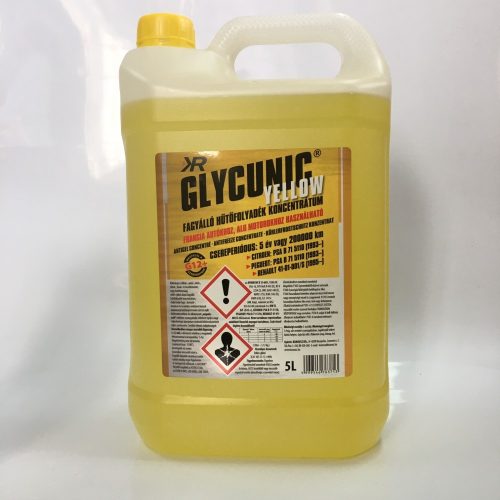 Glycunic Yellow Fagyálló Hűtőfolyadék koncentrátum G12+ szabv. 5 L (sárga)